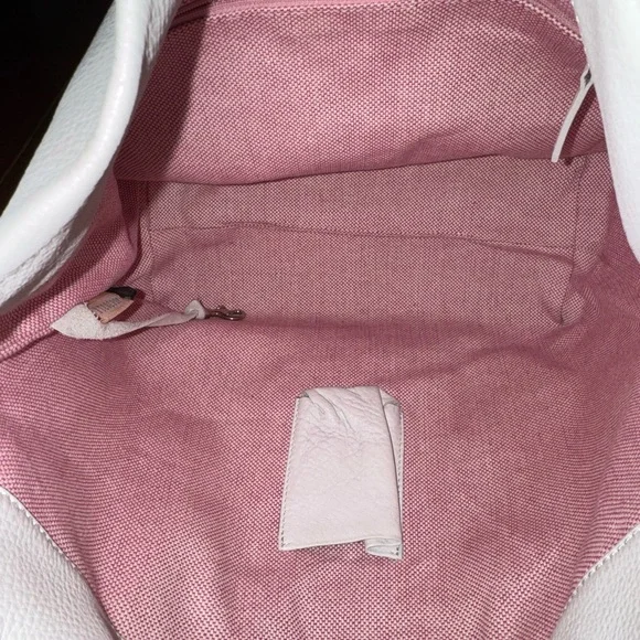 Dooney & Bourke White Leather Hobo Bag - Picture 5 of 7